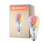 Ledvance Smart+ Wifi E27 Edison Classic con Filamento 4.5W 300lm - 827 Luz muy Cálida | RGBW - Reemplazo 30W