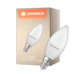 Ledvance Classic LED E14 Vela Mate 4.9W 470lm - 827 Luz Muy Cálida | Reemplazo 40W