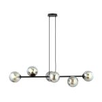 Emibig Colgante De Luz Rossi Acero Negro | Apta para 6x E14 - Max 10W