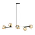 Emibig Colgante De Luz Rossi Acero Negro | Apta para 6x E14 - Max 10W