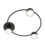 Emibig Luz de techo Lucio Acero Negro | Apta para 3x GX53 - Max 12W