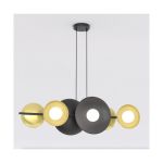 Emibig Colgante De Luz Volum Acero Negro | Apta para 6x G9 - Max 8W