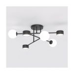 Emibig Luz de techo Holon Acero Negro | Apta para 3x G9 - Max 8W, 3x GX53 - Max 12W