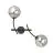 Emibig Luz De Pared Hunter Acero Negro | Apta para 2x E14 - Max 10W