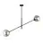 Emibig Colgante De Luz Lineal Acero Negro | Apta para 2x E14 - Max 10W