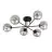 Emibig Luz de techo Brendi Acero Negro | Apta para 6x E14 - Max 10W