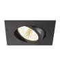 SLV New Tria 68 Foco Aluminium Negro Cuadrado 11W 700lm 38D - 918-930 Dim To Warm | Recorte 68mm - Mejor Reproducción De Color
