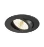 SLV New Tria 68 Foco Aluminium Negro Esférica 11W 700lm 38D - 918-930 Dim To Warm | Recorte 68mm -  Mejor Reproducción De Color