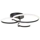 Brilliant Aydin Luz de techo Aluminium Plástico Mate Negro Transparente 30W 4700lm - 830-870 CCT | Mando A Distancia Regulable