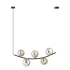 Emibig Colgante De Luz Ritz Acero Negro | Apta para 5x E14 - Max 10W