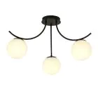 Emibig Luz de techo Boston Acero Negro | Apta para 3x E14 - Max 10W