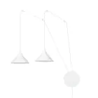 Emibig Colgante De Luz Abramo Acero Blanco | Apta para 2x E27 - Max 15W