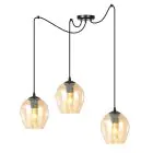 Emibig Colgante De Luz Level Acero Negro | Apta para 3x E27 - Max 15W
