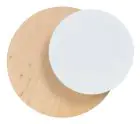 Emibig Luz De Pared Círculo Acero Blanco | Apta para 1x G9 - Max 8W