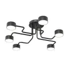 Emibig Luz de techo Kurage Acero Negro | Apta para 6x GX53 - Max 12W