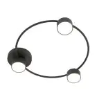 Emibig Luz de techo Lucio Acero Negro | Apta para 3x GX53 - Max 12W