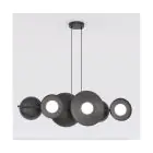Emibig Colgante De Luz Volum Acero Negro | Apta para 6x G9 - Max 8W
