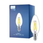 Philips MASTER LED E14 Vela Con Filamento Clara 2.5W 340lm - 922-927 Dim To Warm | Mejor Reproducción De Color - Regulable - Reemplazo 25W
