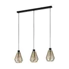 Eglo Colgante De Luz Adwickle Acero Negro | IP20 - Apta para 3x E27 