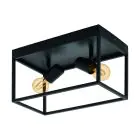 Eglo Luz de techo Silentina Acero Negro | IP20 - Apta para 2x E27 