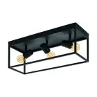 Eglo Luz de techo Silentina Acero Negro | IP20 - Apta para 3x E27 