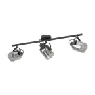 Eglo Luz de techo Berregas Acero Negro Cromo | IP20 - Apta para 3x E27 